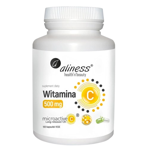 "Aliness" Witamina C 500 mg, microactive 12h x 100 kaps.