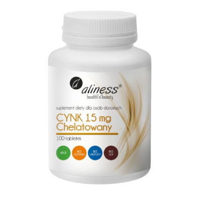 "Aliness" Cynk chelatowany 15 mg x 100 tabl.