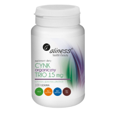 "Aliness" Cynk Organiczny Trio 15 mg x 100 tabl.
