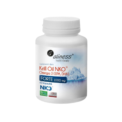 "Aliness" Krill Oil NKO® Omega 3 z Astaksantyną 1000 mg FORTE