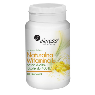 "Aliness" Naturalna Witamina E, 400 IU x 100 kaps.