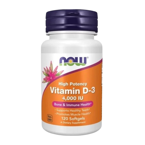 "NOW foods" Witamina D3 4000IU 120 softgels.